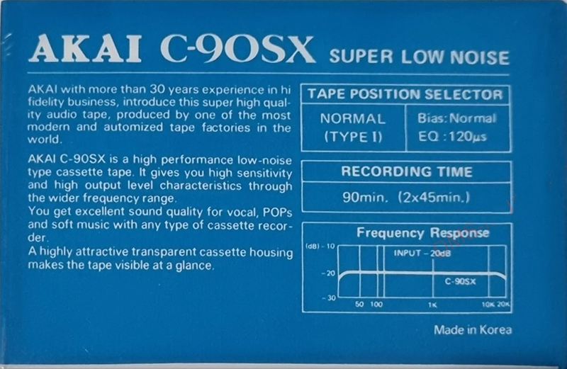 3 pack Akai SX 90 Type I Normal 1989 USA
