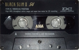 Compact Cassette AXIA Black Slim II 54 "BLACK2 S 54" Type II Chrome 1991 Japan