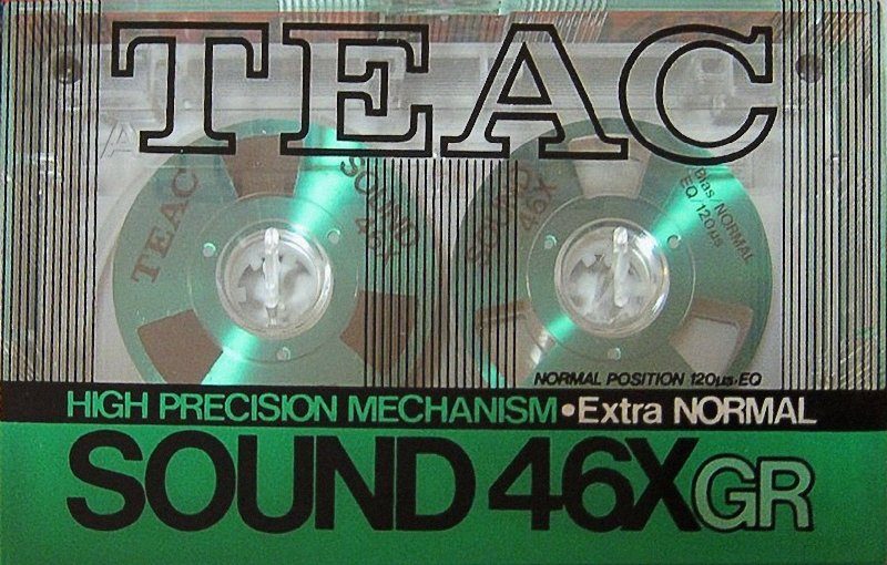 Compact Cassette Teac SOUND 46X 46 "46XGr" Type I Normal 1986 Japan