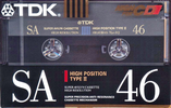 Compact Cassette TDK SA 46 "SA-46M" Type II Chrome 1990 Japan