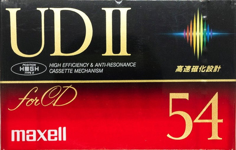 Compact Cassette Maxell UDII / UD2 54 "UD2-54(F)" Type II Chrome 1992 Japan