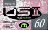 Compact Cassette Maxell US 60 "USII 60" Type II Chrome 1991 Japan