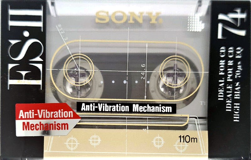 Compact Cassette Sony ES-II 74 "C-74ES2" Type II Chrome 1991 North America