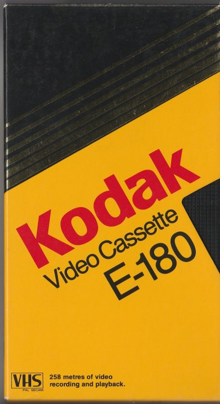 VHS, Video Home System Kodak HS 180 "SGE-180E" Type I Normal 1984 Europe