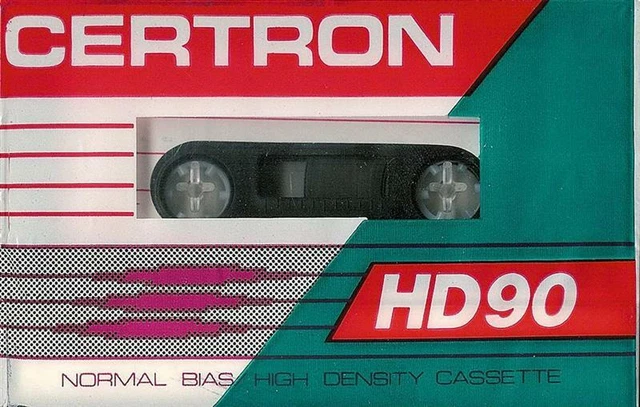 Compact Cassette Certron HD 90 Type I Normal 1988 USA