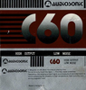 Compact Cassette Audiosonic 60 Type I Normal Hong Kong