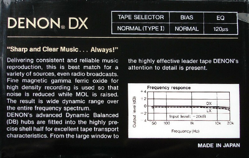 Compact Cassette: Nippon Columbia / Denon Denon - DX 60