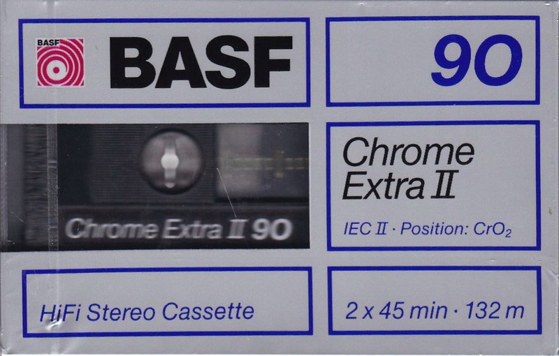 Compact Cassette BASF Chrome Extra II 90 "22561/H4" Type II Chrome 1987 Europe