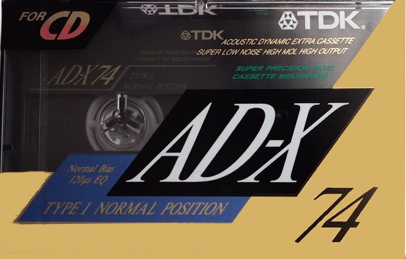 Compact Cassette TDK AD-X 74 "AD-X74R" Type I Normal 1991 Japan