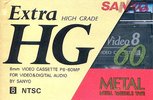 Video8, Hi8, Digital8 Sanyo 60 "Extra HG" Type IV Metal 1985 Canada