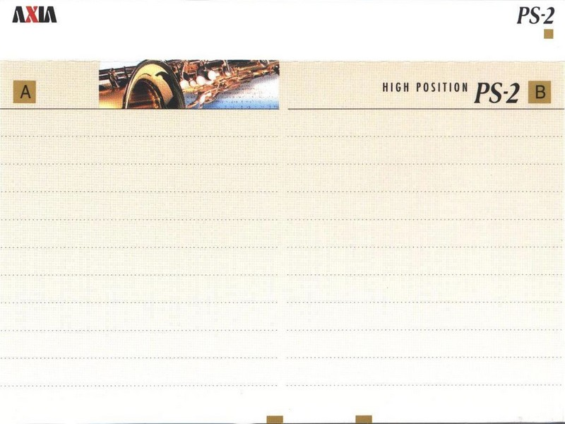 Compact Cassette AXIA PS-II / PS-2 120 "PS2H 120" Type II Chrome 1996 Japan