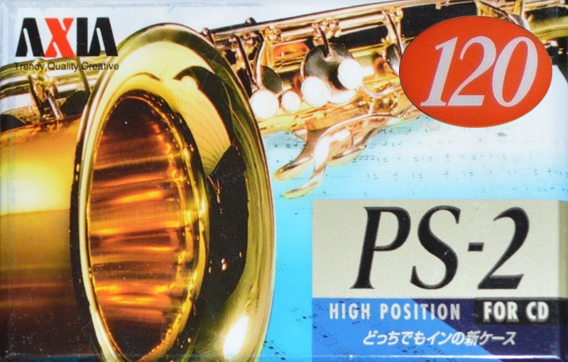 Compact Cassette AXIA PS-II / PS-2 120 "PS2H 120" Type II Chrome 1996 Japan