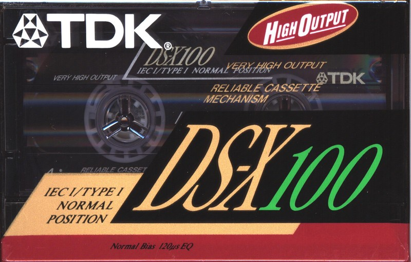 Compact Cassette TDK DS-X 100 "DS-X100" Type I Normal 1991 North America