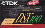 Compact Cassette TDK DS-X 100 "DS-X100" Type I Normal 1991 North America