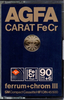 Compact Cassette AGFA CARAT 90+6 Type III Ferro Chrome 1979 Europe