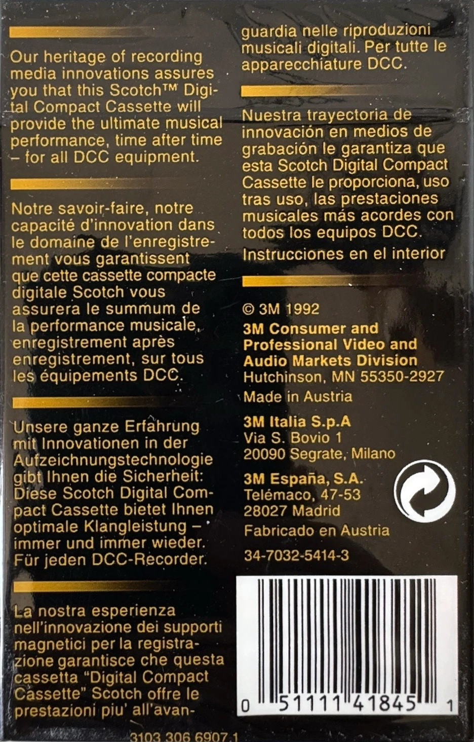 DCC Scotch 75 Type I Normal 1992 North America