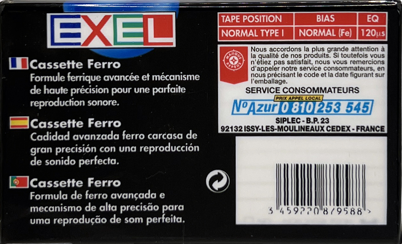 Compact Cassette Exel 90 Type I Normal Europe