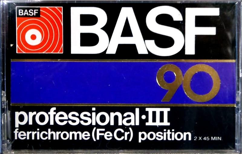Compact Cassette BASF Professional III 90 Type III Ferro Chrome 1976 USA