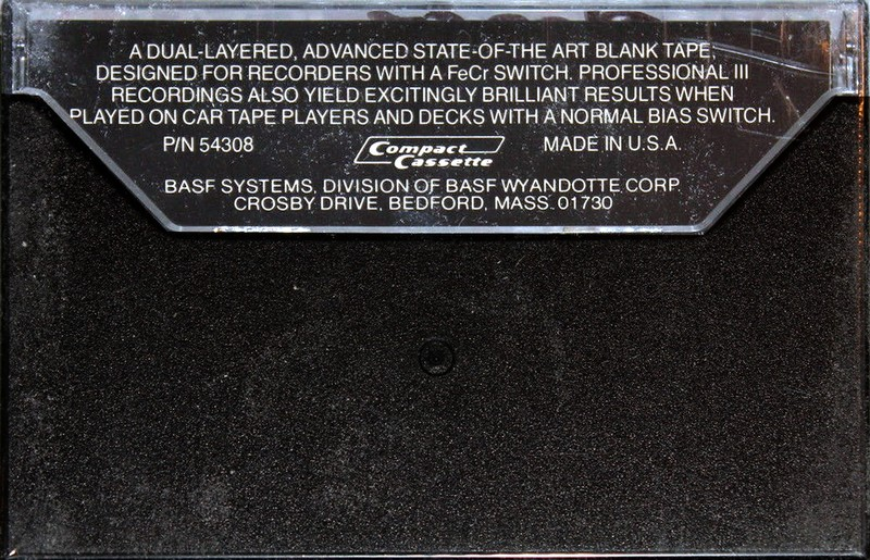 Compact Cassette: BASF  - Professional III 90