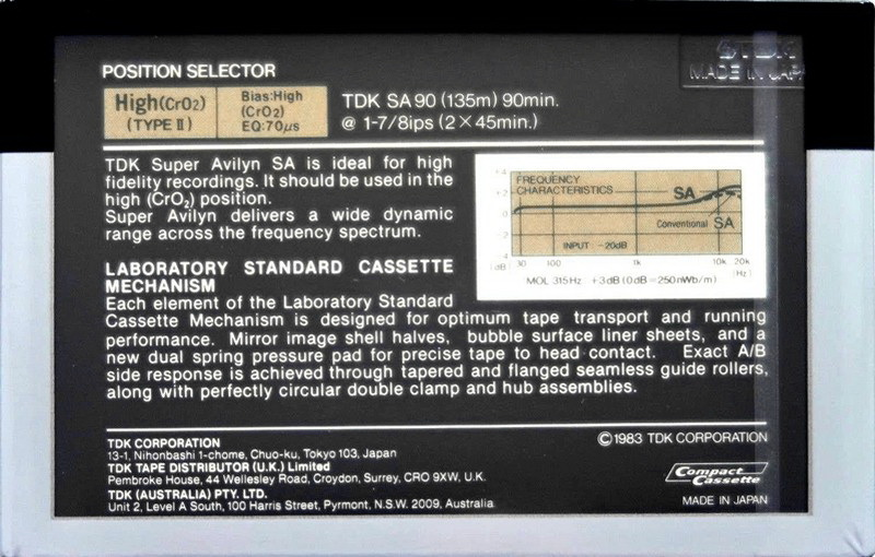 Compact Cassette: TDK  - SA 90