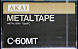 Compact Cassette Akai Metal 60 "MT" Type IV Metal 1980 Japan