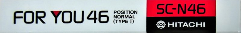 Compact Cassette Hitachi For You 46 "SC-N46" Type I Normal 1989 Japan