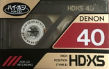 Compact Cassette Denon HD-XS 40 "HD-XS40P" Type II Chrome 1989 Japan