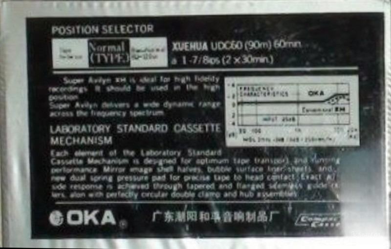 Compact Cassette OKA 60 "HP-C" Type I Normal 1985 China
