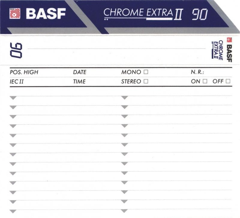 Compact Cassette BASF Chrome Extra II 90 Type II Chrome 1991 Europe