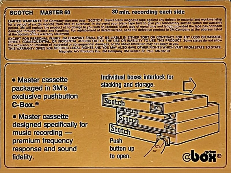 Compact Cassette: 3M Scotch - Master 60