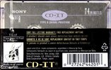 Compact Cassette Sony CD-IT 74 "C-74CDIT2" Type II Chrome 1992 North America