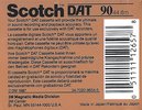 Digital Audio Tape Scotch 90 Type IV Metal 1988 North America