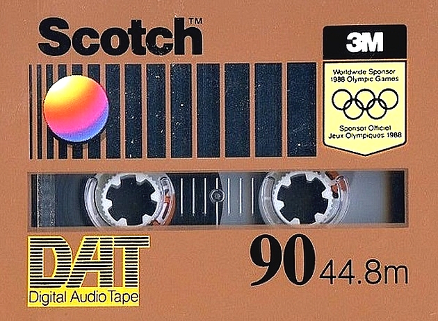 Digital Audio Tape Scotch 90 Type IV Metal 1988 North America