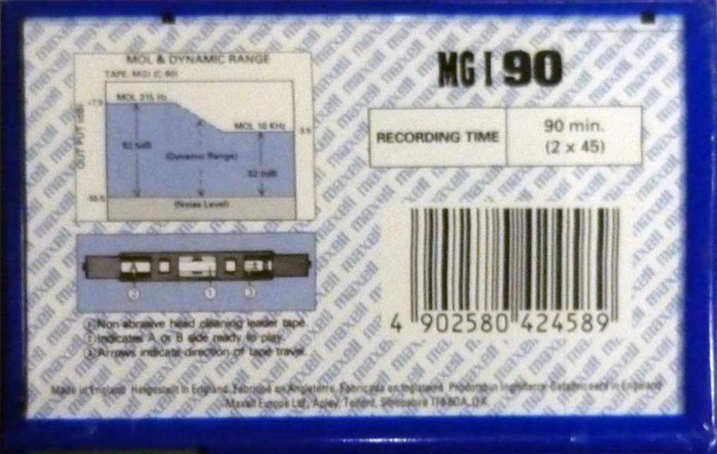 Compact Cassette Maxell MG 90 "MG I" Type I Normal 1996 Europe