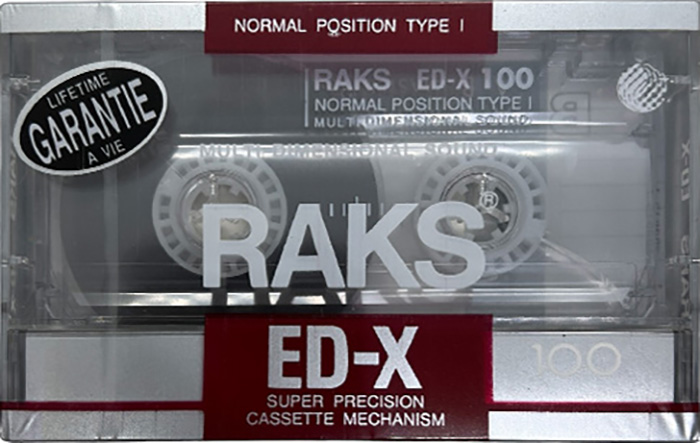 Compact Cassette RAKS ED-X 100 Type I Normal 1990 Europe