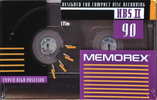 Compact Cassette Memorex HBS II 90 Type II Chrome 1994 North America