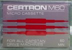 Microcassette Certron 60 Type I Normal 1980 USA