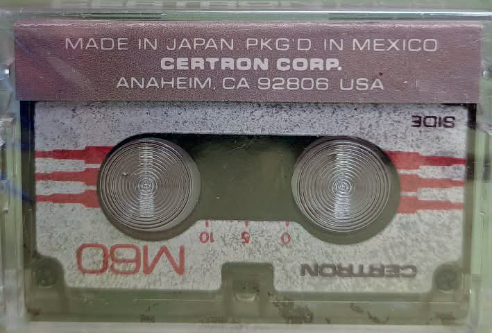 Microcassette Certron 60 Type I Normal 1980 USA