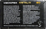 Compact Cassette Memorex Metal IV 90 Type IV Metal 1982 USA
