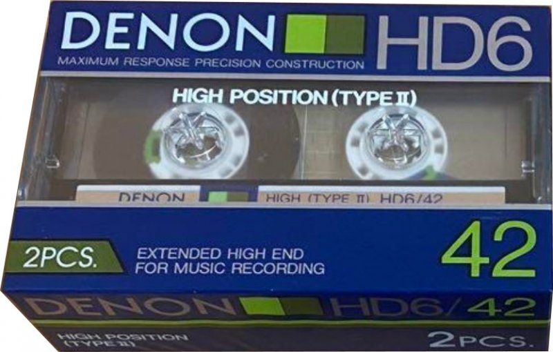 2 pack Denon HD6 42 Type II Chrome 1985 Japan