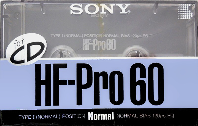 Compact Cassette Sony HF-Pro 60 "HF-PRO60B" Type I Normal 1989 Japan
