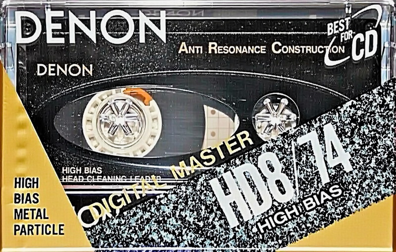 Compact Cassette Denon HD8 74 "HD8-74SE" Type II Chrome 1990 Worldwide