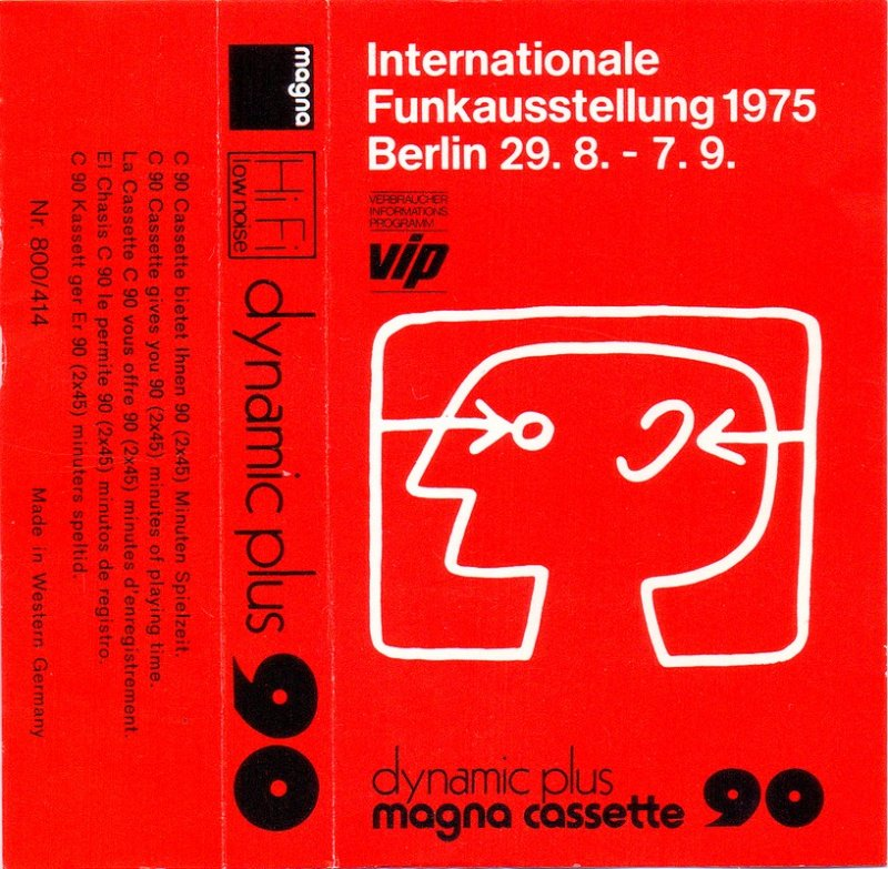 Compact Cassette Magna Dynamic Plus 90 Type I Normal 1975 Europe