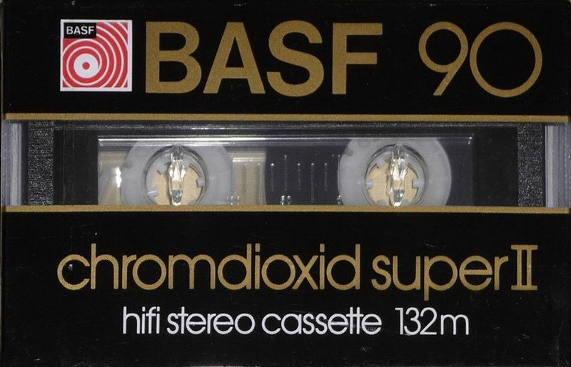 Compact Cassette BASF Chromdioxid Super II 90 "Large Window" Type II Chrome 1983 Europe