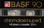 Compact Cassette BASF Chromdioxid Super II 90 "Large Window" Type II Chrome 1983 Europe