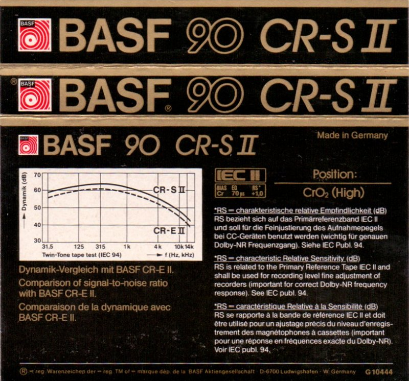 Compact Cassette: BASF  - Chromdioxid Super II 90