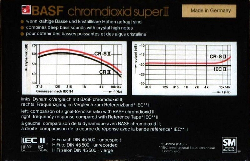 Compact Cassette: BASF  - Chromdioxid Super II 90