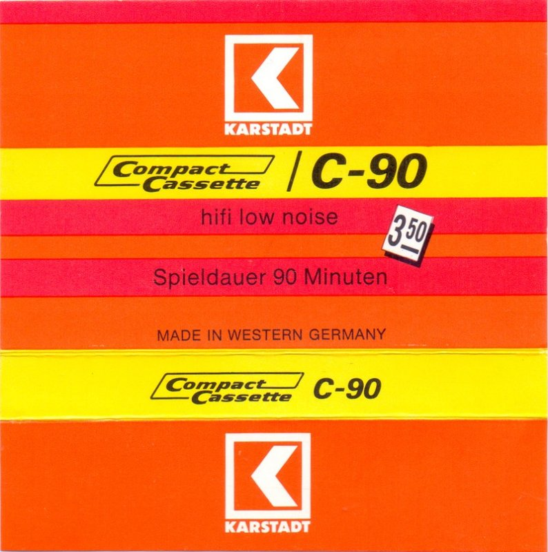 Compact Cassette Karstadt 90 Type I Normal 1973 Germany
