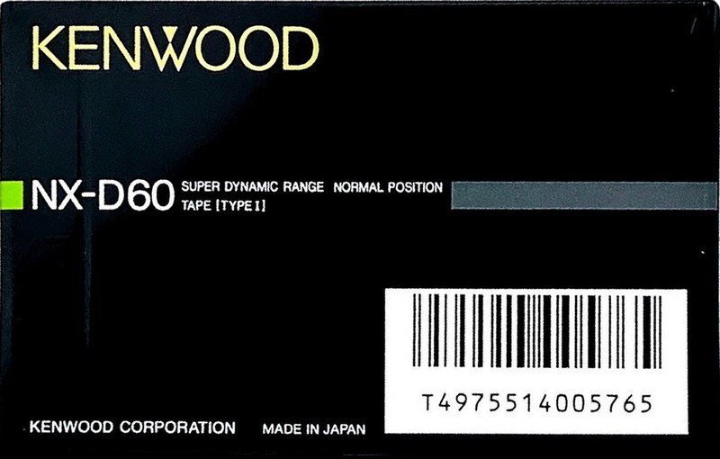 Compact Cassette Kenwood NX 60 Type I Normal 1989 Worldwide