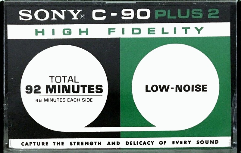 Compact Cassette Sony 90+2 "High Fidelity" Type I Normal 1974 USA
